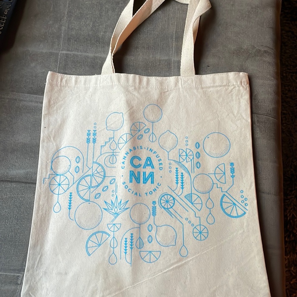 Cann Cannabis canvas tote bag